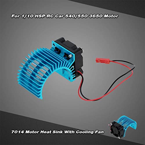 GOVOW-Tech 7014 Motor Heat Sink with Cooling Fan for 1/10 HSP RC Car 540/550 3650 Motor Thi