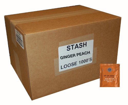 Stash Tea Ginger Peach Green Tea, 1000 Tea Bags in 8.8 Pound Box