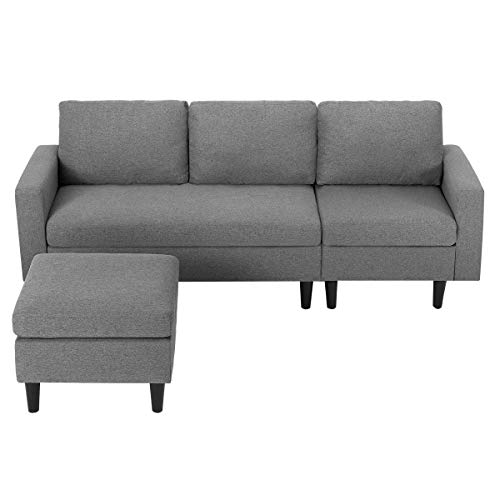 Esright Small Gray Sectional Sofa Couch Small 3 Piece Living Room