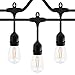 Classyke 48ft LED Outdoor String Lights for Patio Garden Yard Deck Cafe Wedding Dimmable Waterproof Commercial Grade [UL Listed]