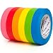 Colored Masking Tape - 6 Pack of 1 inch x 60yd Extra Large Rolls - 360 yards of Rainbow Color Craft Paper Tape - Colorful Teacher Tape for Art, Lab, Labeling, Classroom Decorations & Teaching Supplies