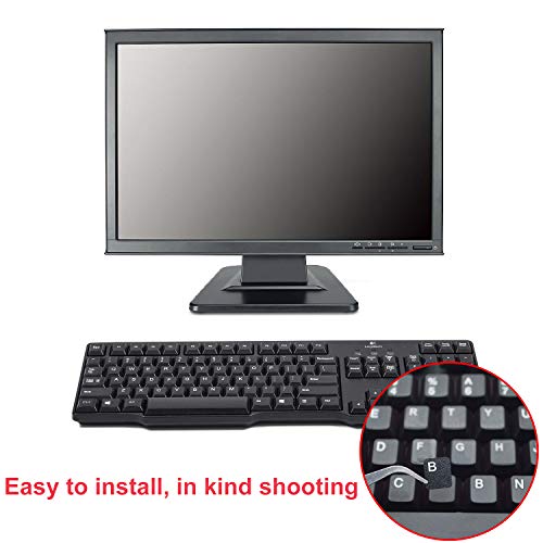 2PCS Pack Transparent Arabic Keyboard Stickers, Arabic Keyboard Replacement Sticker with Transparent Background and Blue Lettering for Computer Notebook Laptop Desktop Keyboards