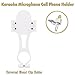 MagiDeal Universal Karaoke Cell Phone Clip Holder Handheld Wireless Microphones Mic Stand for iPhone Samsung White