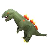LuckySun Adult T-Rex Dinosaur Inflatable Costume Green With Exclusive Drawstring Bag …