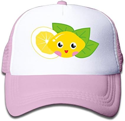 Joijiouio Lemon Face Kids Sun Protection UnisexOutdoor Sports Hat Pink