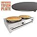 ALDKitchen Electric Crepe Machine Griddle, Commercial Electric Plate Crepe Machine Snack Machine Electric Hot Plate (Double plates)