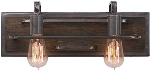 Varaluz 268B02Sl Lofty 2-Light Vanity - Steel Finish