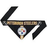 Littlearth NFL Pittsburgh Steelers Reversible Pet Bandana, Medium