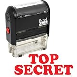 TOP SECRET Self Inking Rubber Stamp - Red Ink