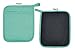 DII 100% Cotton, Machine Washable, 425°F Heat Resistant, Everyday Kitchen Basic, Neoprene Pot Holder, 7 x 8, Set of 2- Aqua