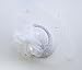 Coolwife Fascinator Hats Pillbox Hat British Bowler Hat Flower Veil Wedding Hat Tea Party Hat (B White)