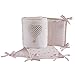 Lambs & Ivy Baby Love 4-Piece Crib Bumper Pads- Pink/Gold/White with Hearts