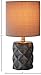 Amazon Brand – Rivet Geo Modern Black Ceramic Living Room Table Desk Lamp, LED Bulb Included, 15