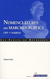 Nomenclatures des marchés publics