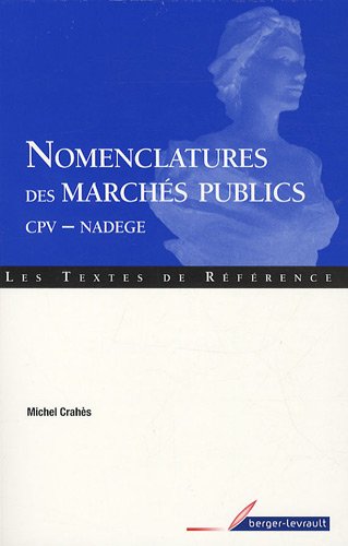 Nomenclatures des marchés publics