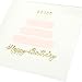 BLUE PANDA Light Pink Happy Birthday Cocktail Napkins with Gold Foil Accents - 3-Ply Paper Party Supplies for Women, 50 Pack (5 x 5 Inches)
