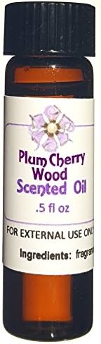 Plum Cherry Wood Scented Oil (.5 ounce) - Sweet and Woodsy Scent - Fragrance for Your Home. Made in USA by Blossom to Bath