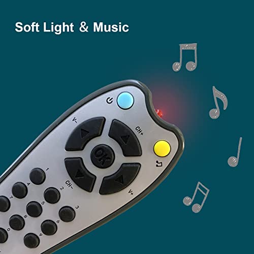 LKNUIYIE Kids Realistic TV Remote Control with Soft Light and Sound