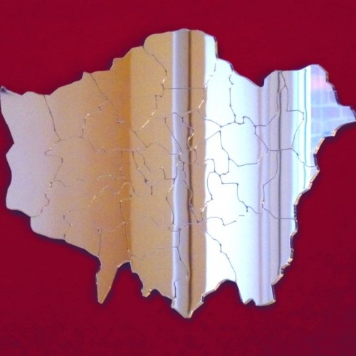 Super Cool Creations Engraved London Boroughs Mirror - 45cm x 34cm