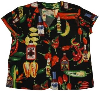 Chili Pepper #1 Women's Cap Sleeve Collarless Blouse