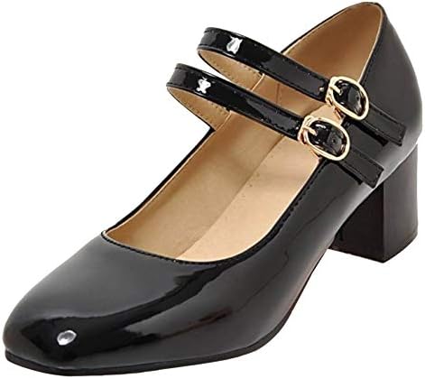 Kaizi Karzi Women Retro Block Heel Mary Jane