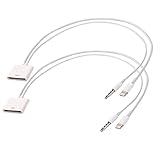 Lightning to 30-Pin Adapter with 3.5mm Audio Cable Cord for iPhone 6/ 6 Plus / 5 / 5S / 5C, iPad Air, iPad mini , iPad 3 4, iPod Nano (7th gen), and iPod Touch (White)