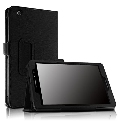 Infiland AT&T Trek 2 HD Case, Folio Premium PU Leather Stand Cover For AT&T Trek 2 HD 8-Inch 4G LTE Android Tablet 2016 Release (Model 6461A), Black