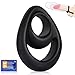 Liquid Silicone Dual Penis Ring - Adjustable Cock Ring Stretchy Dick Ring Erection Enhancing Men Sex Toys Longer Stronger Harder Waterproof Adult Toys for Male or Couples