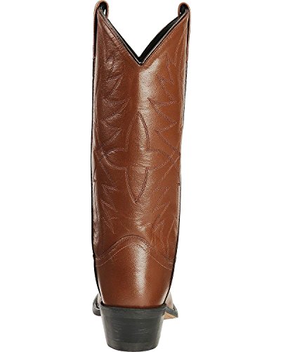 Old West Men's Smooth Leather Cowboy Boot Medium Toe Tan 10 D(M) US - Thumbnail 6