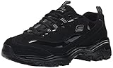 Skechers Sport Women's D'lites Dream Big Fashion Sneaker, Black Patent, 6 M US