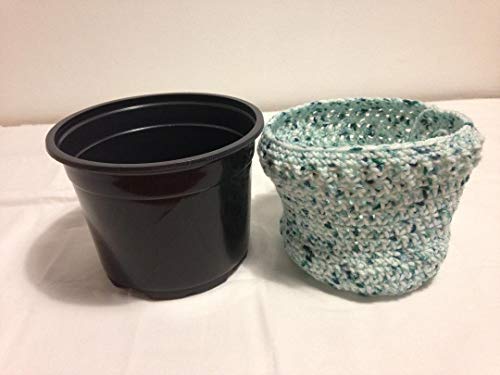 Flower Pot Cover fairy lights plants seeds fertilizer gardening herbs crochet handmade