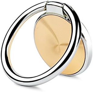 Cell Phone Ring Stand Holder 360°Rotation,Lanzero Finger Ring Grip kickstand 180°Flip Spinning Ring Bracket Zinc Alloy Ring Holder Universal All Smartphone, Most Tablets and Phone Cases (Glod)