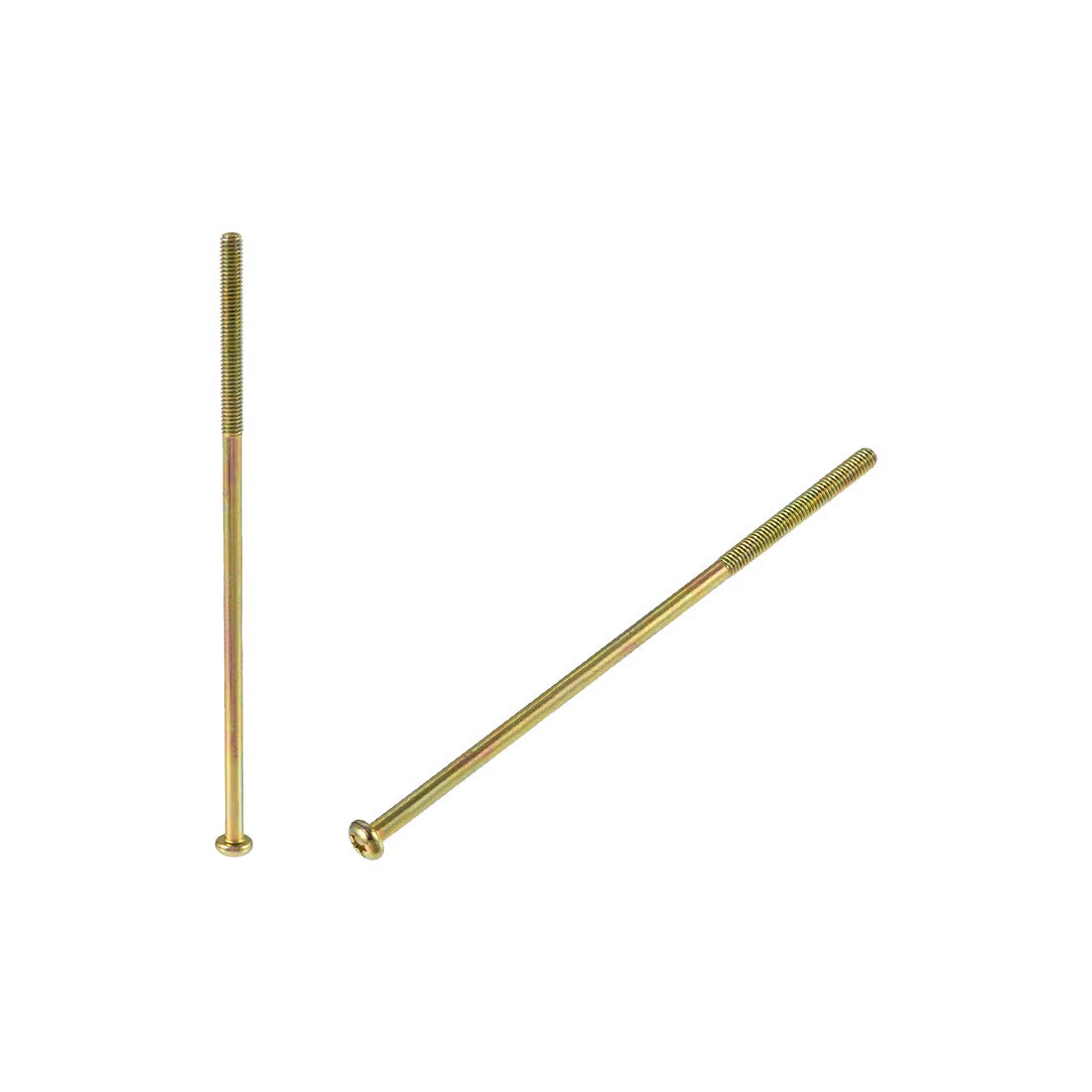 sourcing map M4 x 110mm Male Thread Phillips Pan Head Bolt Screw for Double Bed Furniture TV Rack Wall Hanging 25pcs