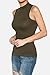 TheMogan Women's Mock Neck Long Sleeve Top Stretch Cotton High Neck Slim Fit T-Shirt