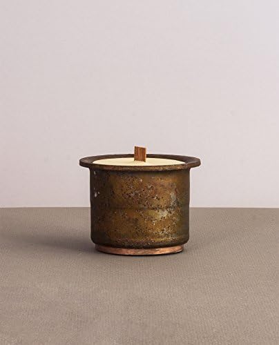 Family Made Company. Soy Candles. Scented. Wooden Wick. Rusted Metal Container. Decorative. Industrial Style.