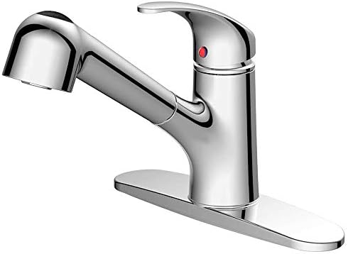 RV Pull Out Kitchen Sink Faucet with Single Handle Pull Down Sprayer Chrome, cUPC Certified, Lead-Free