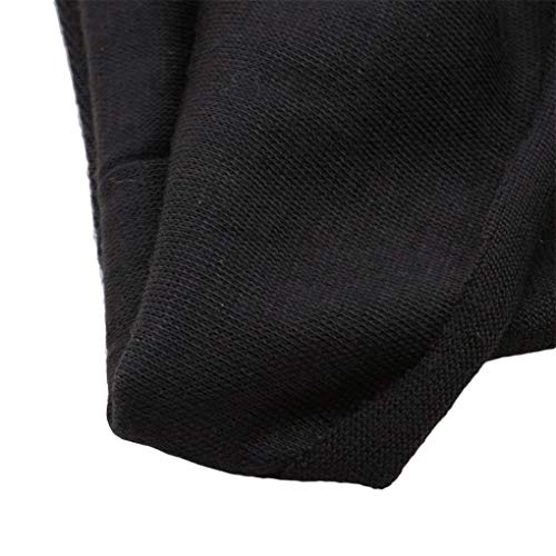 Potelin Outdoor Multi-Function Headwear Seamless Solid Color Headscarf Monochrome Collar,Black Durable and Useful - Thumbnail 2