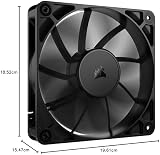 Corsair RS120 120mm PWM Fan Daisy-Chain Low-Noise Magnetic Dome Bearing Black view 7