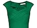 MUXXN Women's 1950s Vintage Retro Capshoulder Party Swing Dress (M, Green)