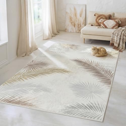 the carpet Mila Teppich – moderner Kurzflor Wohnzimmerteppich mit 3D Hoch-Tief-Effekt, Glanzeffekt & weicher Oberfläche, Fußbodenheizung geeignet, Fed