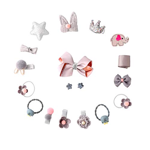 Joan nunu 18 pcs baby girls ribbon hair bow clips hair …