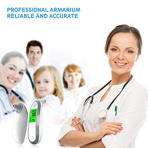 Upgrade Ear and Forehead Thermometer, Digital Medical Infrared Thermometer with 3 Fever