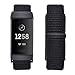 VIGOSS Nylon Bands Compatible with Fitbit Charge 3/3 SE Band Men Women Soft Breathable Nylon Sport Loop Charge3 Strap with Black Adapters Bracelet for Fitbit Charge 3/3 SE Smartwatch