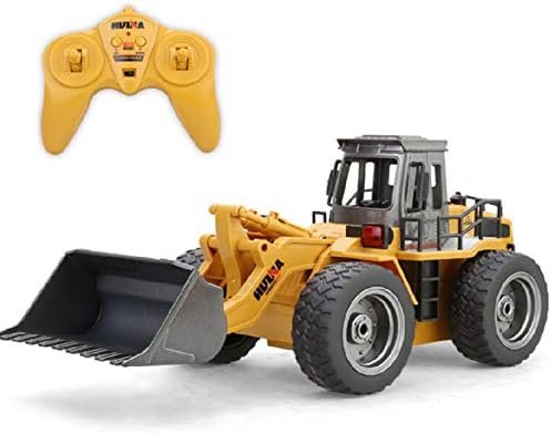 OPSLEA 2.4G Remote Control Bulldozer Simulation Electric Engineering Vehicle Alloy Forklift Boy Toy Gift
