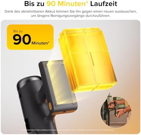 H60 Ultra Akku Staubsauger, 210AW Saugleistung, 90Min Max Laufzeit