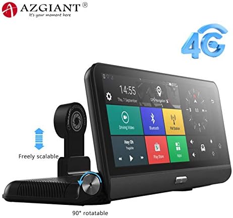 Large Screen 8 inch Clearer 4G Navigation Driving Recorder with Dual Lens FHD1080P Car Dvr WiFi Android System ADAS Warning(32GB)