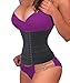 Waist Trainer Corset for Weight Loss Sport Workout Shaper Tummy 4 Steel Boned (S, Black-4 Steel Boned)
