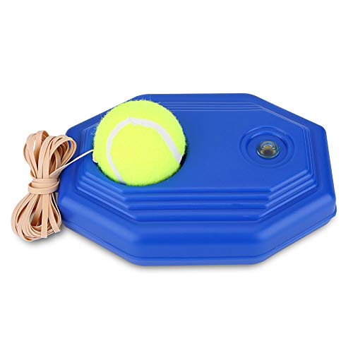 Tennis Ball Back Trainer,Tennis Training Ball Practice Balls Back Base with Rubber Elastic Rope for Single Person Practice