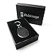 iPick Image Compatible with Honda Red Logo Civic Type R Real Black Carbon Fiber with Leather Strap Large Tear Drop Key Chain