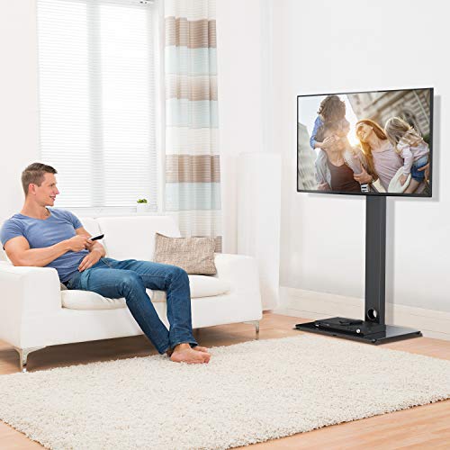 PERLESMITH Universal Floor TV Stand/Base with Swivel Mount for Most 3770 inch LCD LED TVs